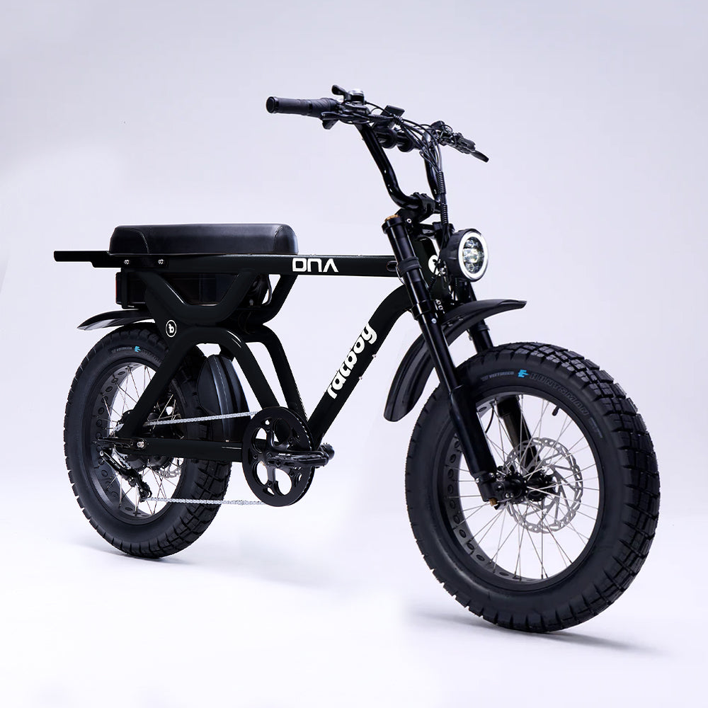Fatboy DNA V3 Performance e-bike with V3 front suspension in black