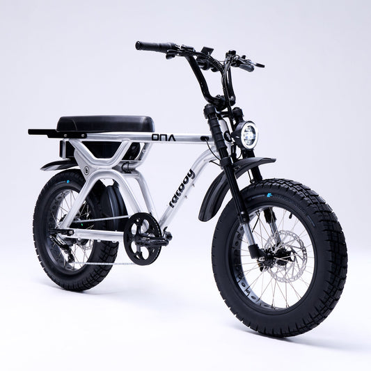 Fatboy DNA V3 Performance e-bike with V2 front suspension in Brushed Alloy
