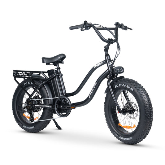 Ampd Bros Stubbie-S S3 step-through cruiser e-bike in Matte Black