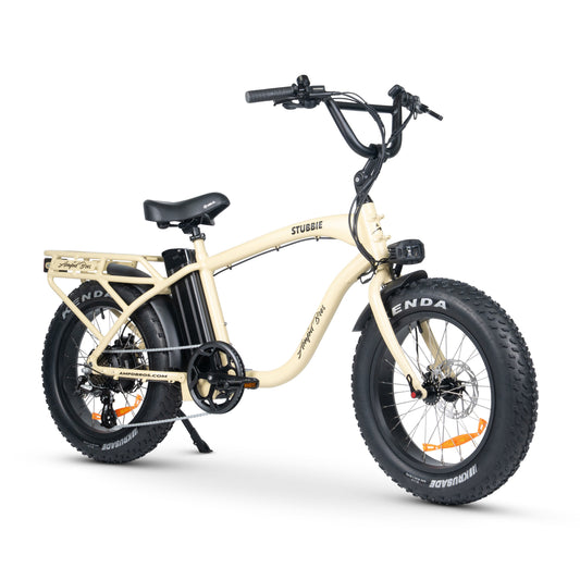 Ampd Bros Stubbie S3 fat tyre cruiser e-bike in Dune