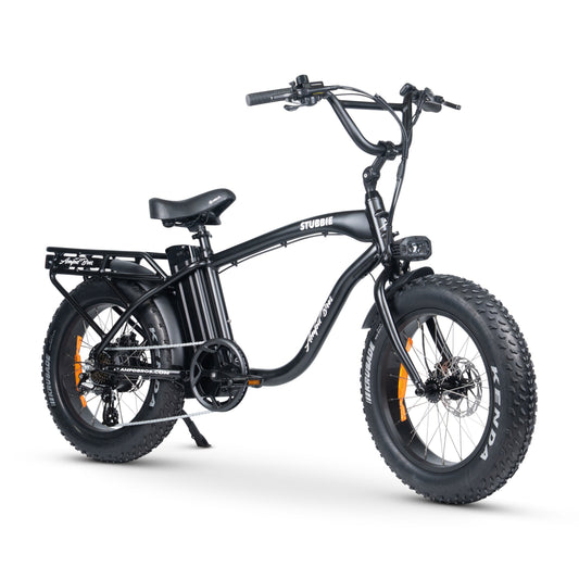 Ampd Bros Stubbie S3 fat tyre cruiser e-bike in Matte Black