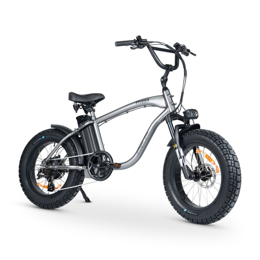 Ampd Bros Stubbie Pro fat tyre cruiser e-bike in Matte Titanium