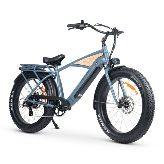 Ampd Bros Chubbie 3 fat tyre beach cruiser e-bike in Slate