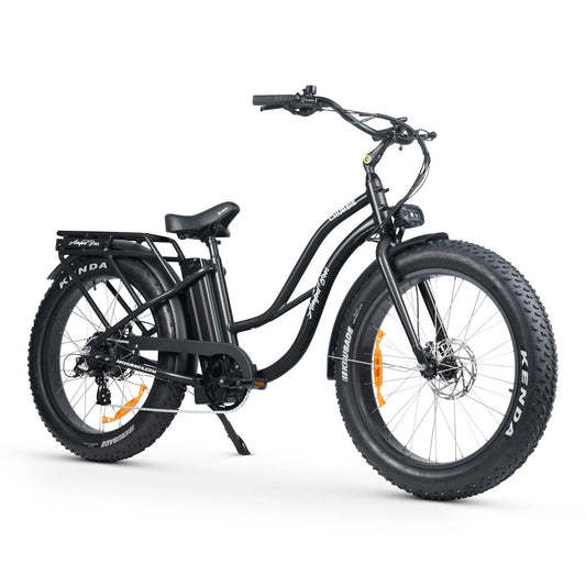Ampd Bros Chubbie-S 2 step-through fat tyre cruiser in Matte Black