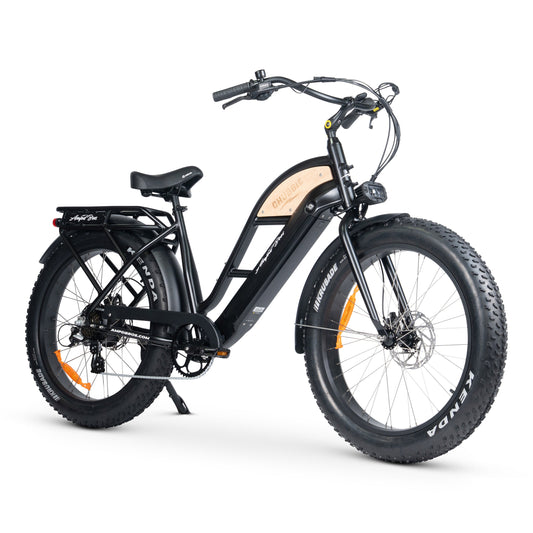 Ampd Bros Chubbie-S 3 step-through fat tyre cruiser in Matte Black