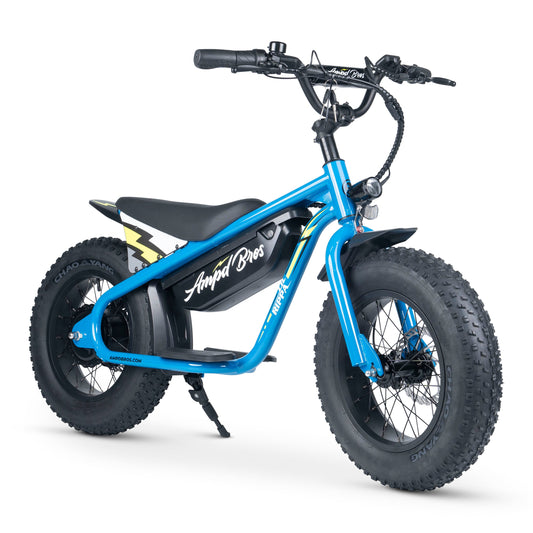 Ampd Bros Lil Rippa 16 inch kids e-bike in Electric Ocean