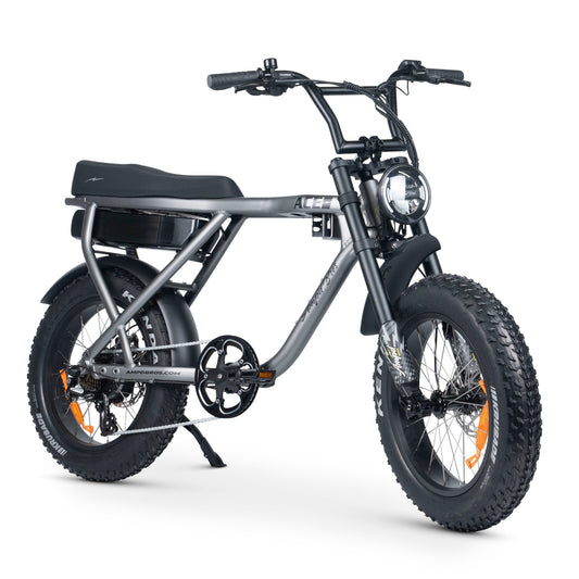 Ampd Bros ACE-X Plus+ fat tyre electric bike in Titanium