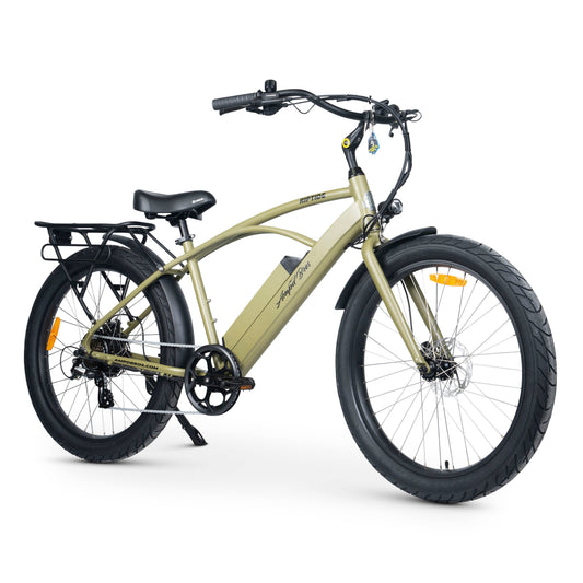 Ampd Bros Riptide 3 electric beach cruiser in Army Green