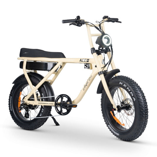 Ampd Bros ACE-X fat tyre electric bike in Dune