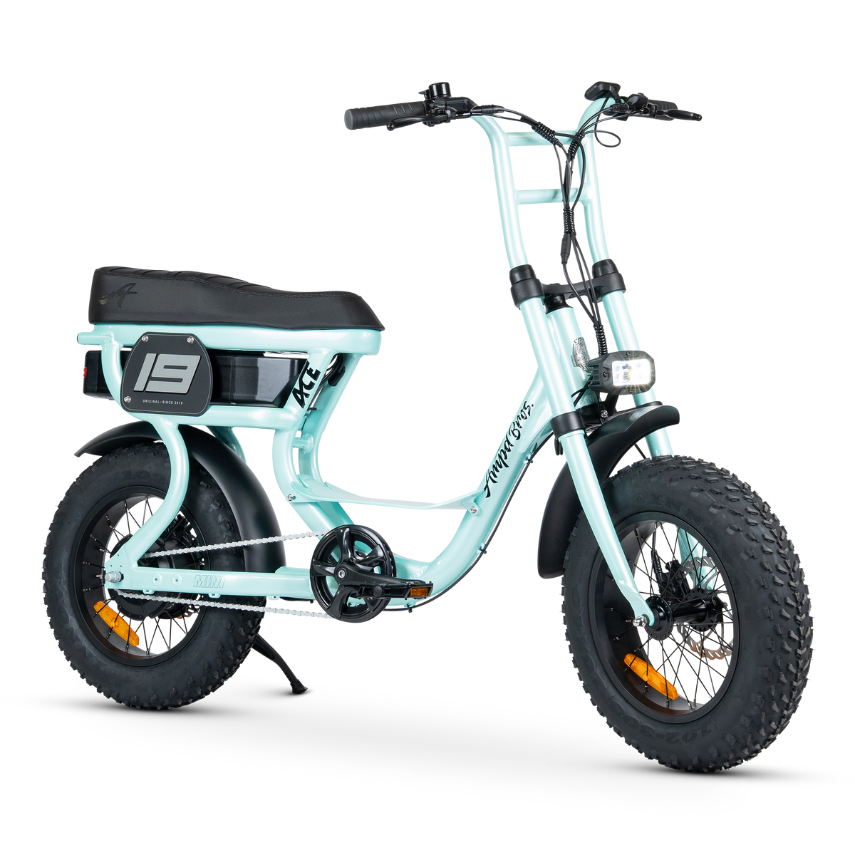 Ampd Bros ACE-S Mini step-through e-bike in Mint Metallic