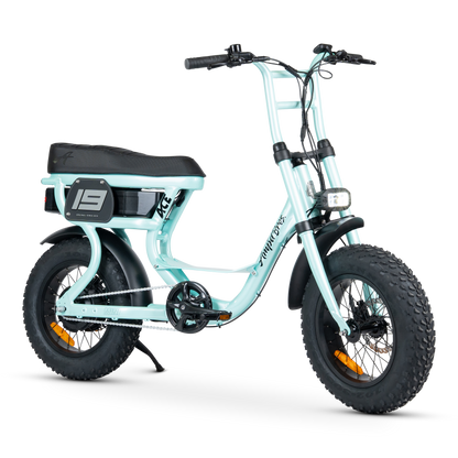 Ampd Bros ACE-S Mini step-through e-bike in Mint Metallic