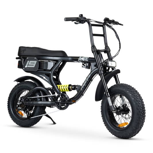 Ampd Bros ACE-X Mini Pro dual suspension e-bike in Matte Black
