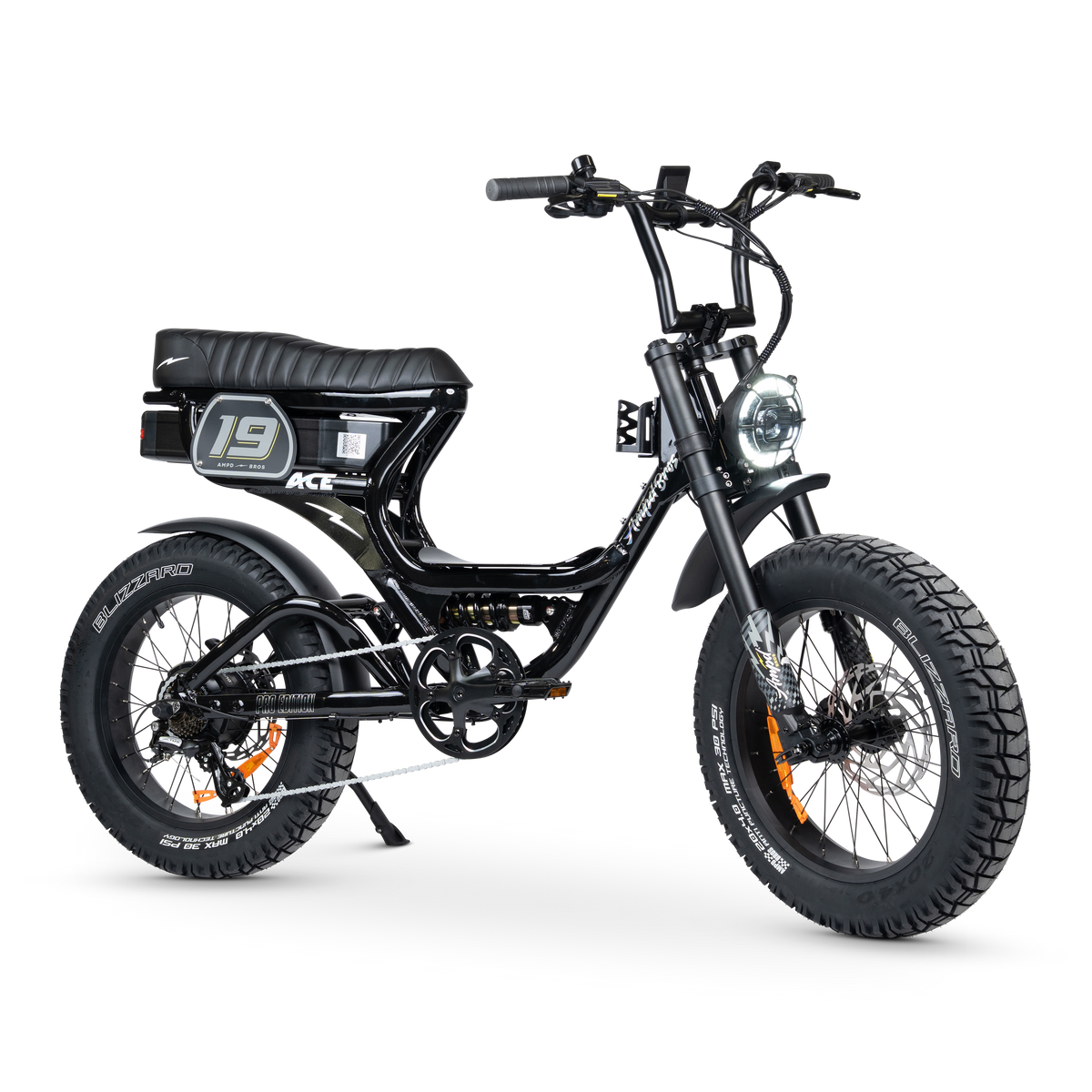 Ampd Bros ACE-S Pro step-through e-bike in Midnight Black
