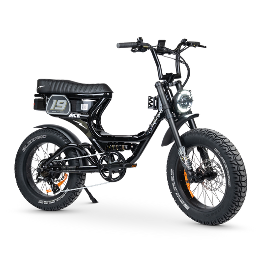 Ampd Bros ACE-S Pro step-through e-bike in Midnight Black