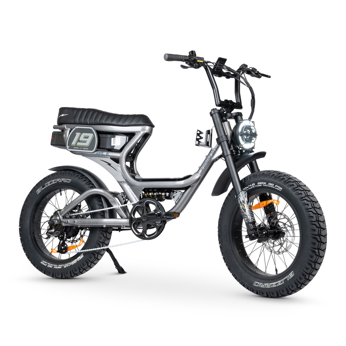 Ampd Bros ACE-S Pro step-through e-bike in Titanium