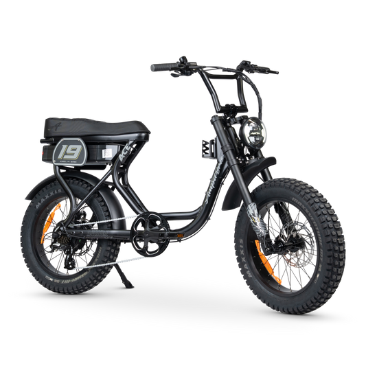 Ampd Bros ACE-S Adventure step-through e-bike in Matte Black