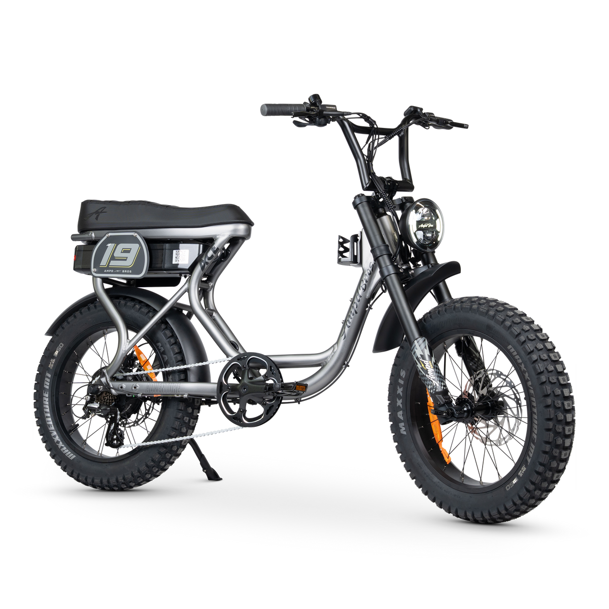 Ampd Bros ACE-S Adventure step-through e-bike in Titanium