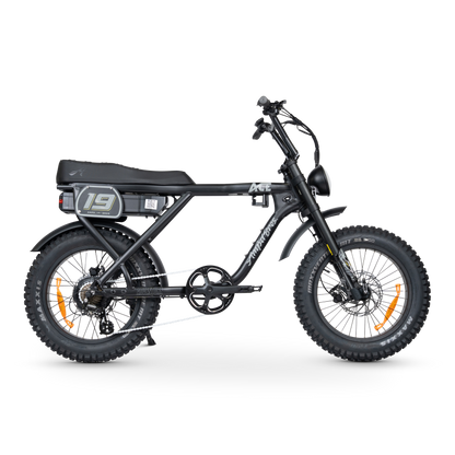 Ampd Bros ACE-X Adventure e-bike in Matte Black, side view