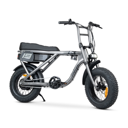 Ampd Bros ACE-X Mini step-over compact fat tyre e-bike in Titanium