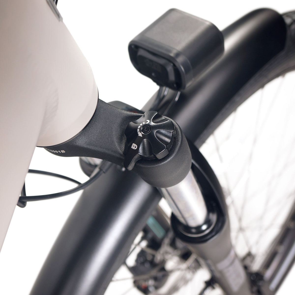 NCM T7S Step-Thru Trekking E-Bike - suspension fork
