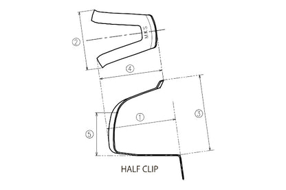 Diagram showing how the MKS half clip positions the foot without a toe strap