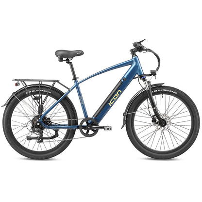 Icon EB-One Step Over electric bike in Zenith Blue, detail 2
