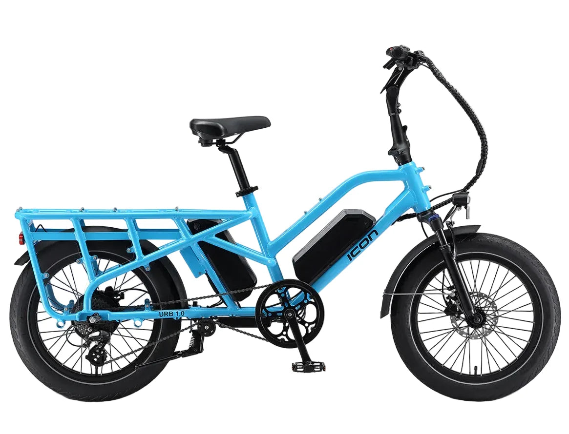 Icon URB 1.0 cargo electric bike in Powder Blue, view 2