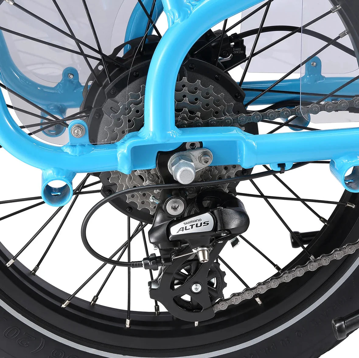Icon URB 1.0 cargo electric bike in Powder Blue, view 7