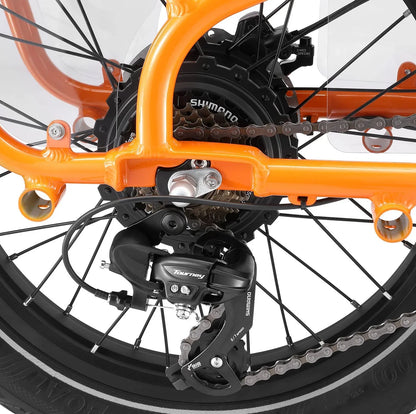 Icon URB 2.0 cargo electric bike in Tangerine, view 4