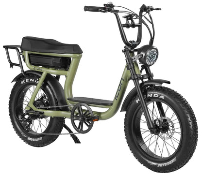Icon E-Vibe fat tyre electric bike in Army Green