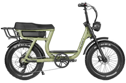 Icon E-Vibe fat tyre electric bike in Army Green, view 2