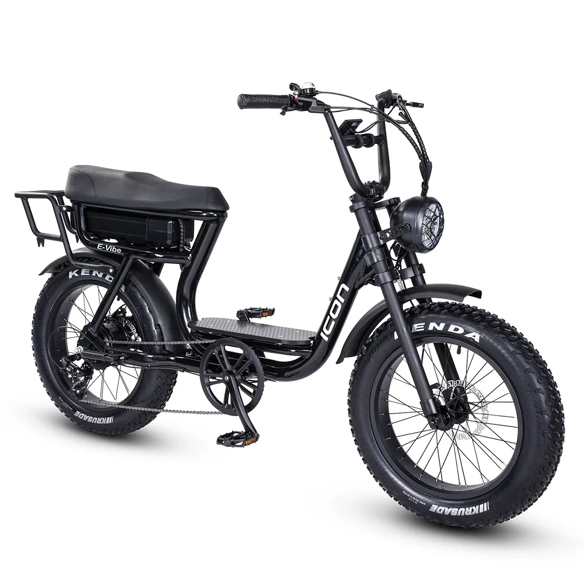 Icon E-Vibe fat tyre electric bike in Galaxy Black