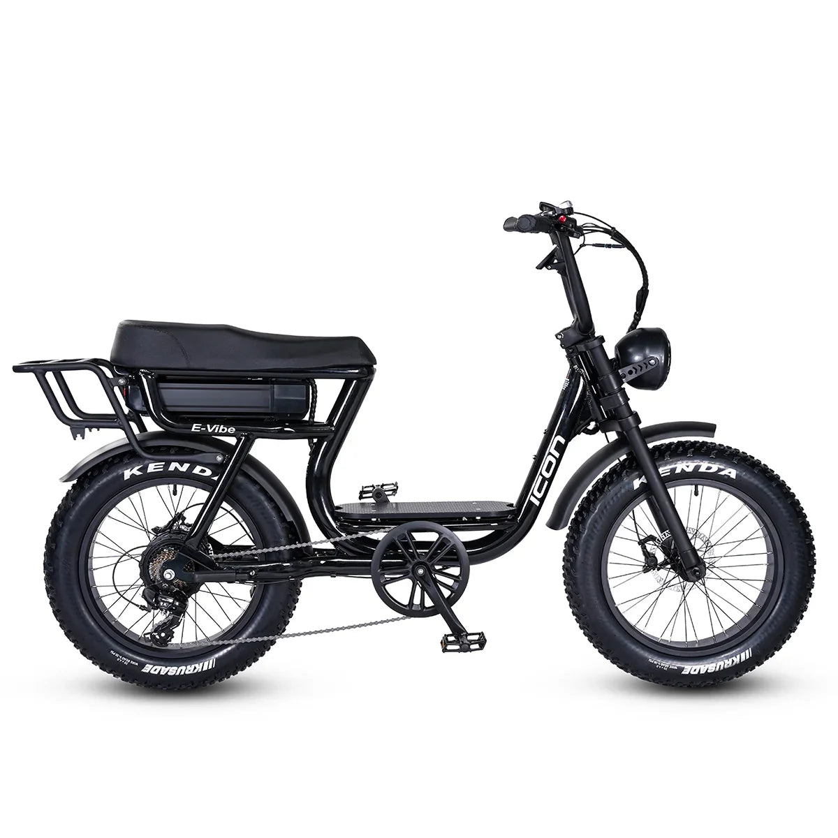 Icon E-Vibe fat tyre electric bike in Galaxy Black, view 2