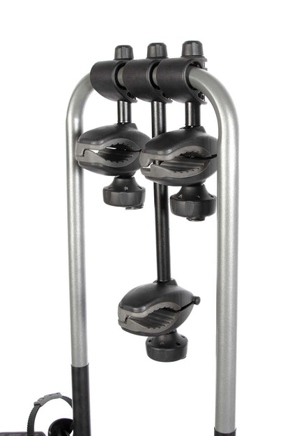 Buzzrack E-Hornet 3 wheel support and ratchet strap detail