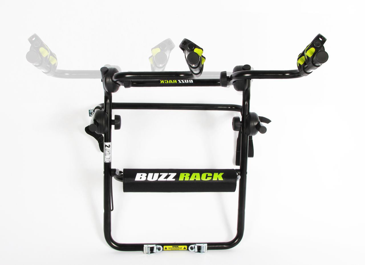 Buzzrack Beetle 4X4 fitted to SUV spare wheel with bikes loaded