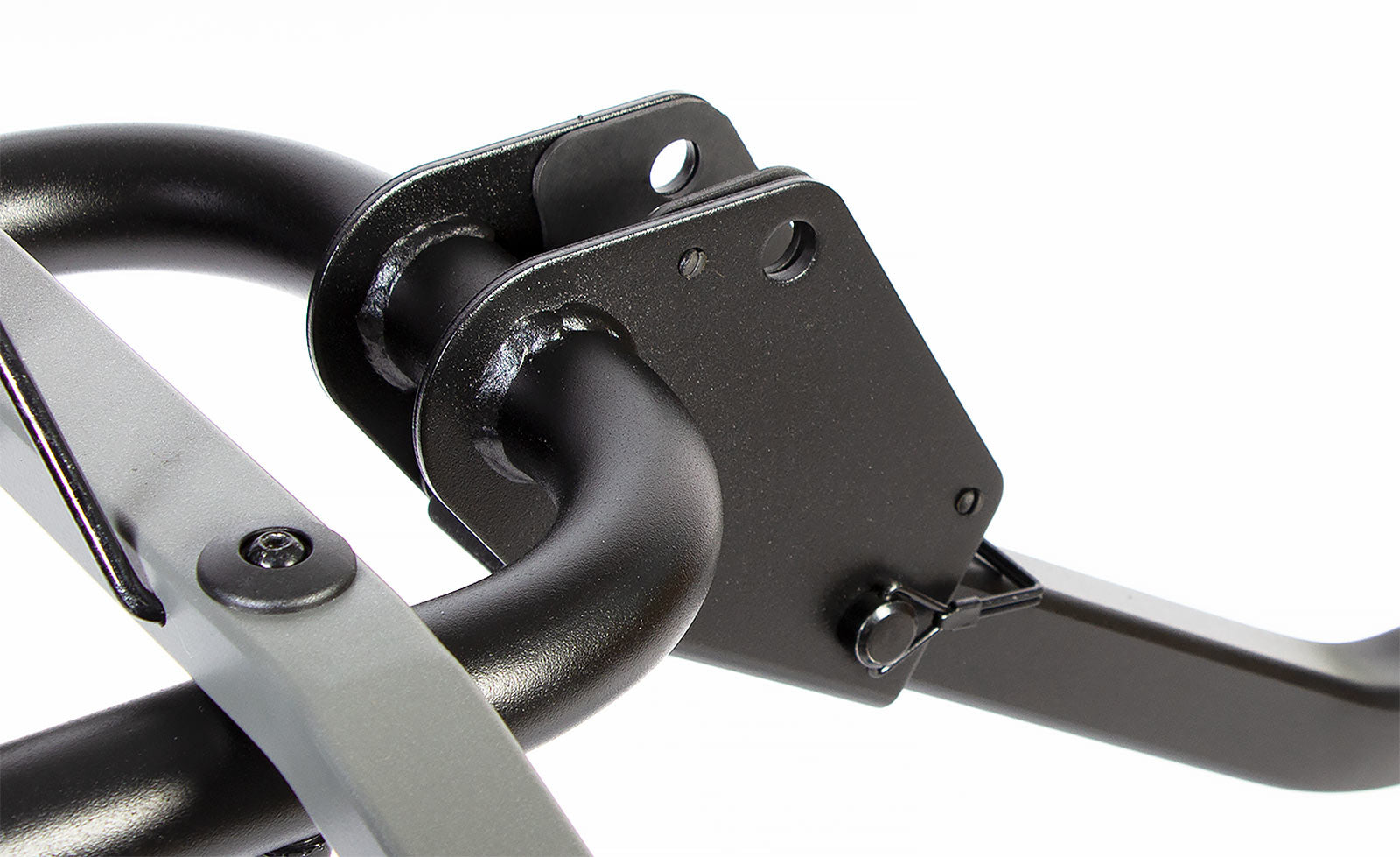 Buzzrack Buzzybee H2 wheel holder and frame strap detail