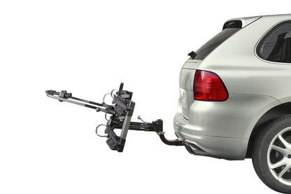 Buzzrack E-Hornet H2 wheel tray and ratchet strap detail