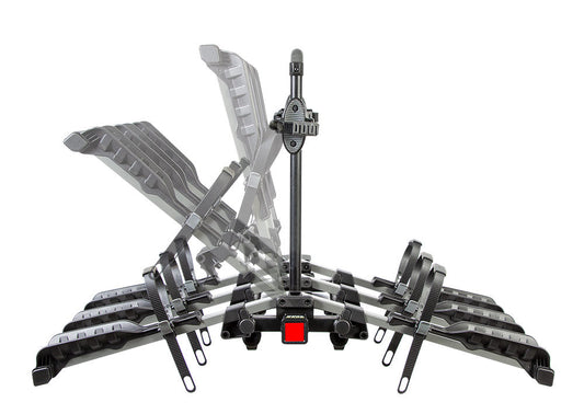 Buzzrack Eazzy H3 loaded with three bikes on vehicle