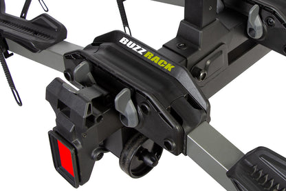Buzzrack E-Scorpion H2 frame clamp and wheel tray detail