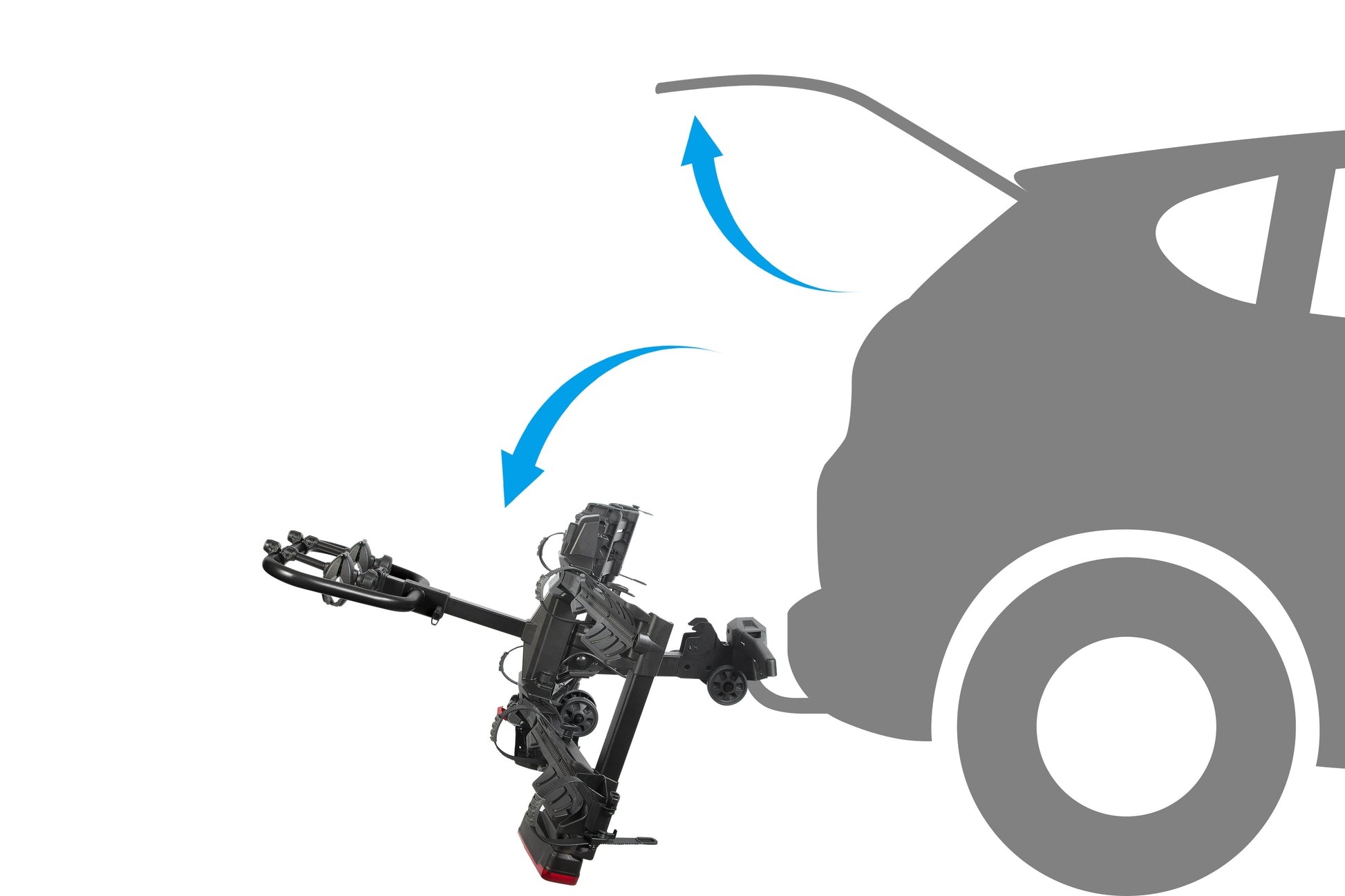 Buzzrack Scorpion PRO 2 tilt down function for boot access