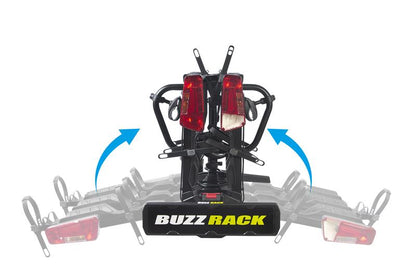 Buzzrack Scorpion PRO 3 tilt down function for boot access