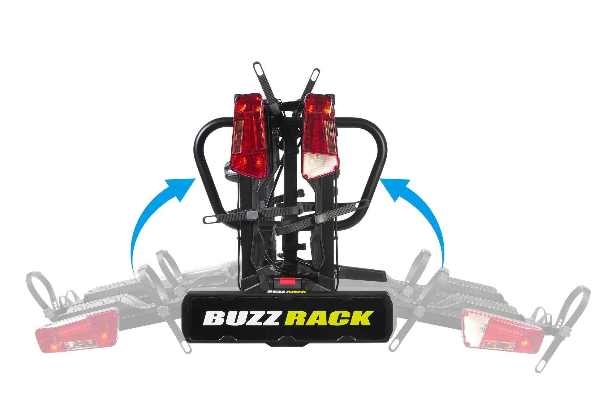 Buzzrack Scorpion PRO 2 locking cable and wheel holder detail