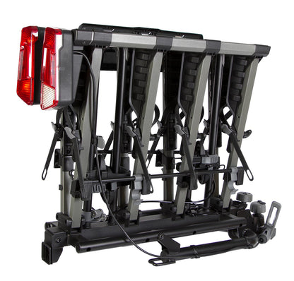 Buzzrack Eazzy 4 wheel tray and ratchet strap detail
