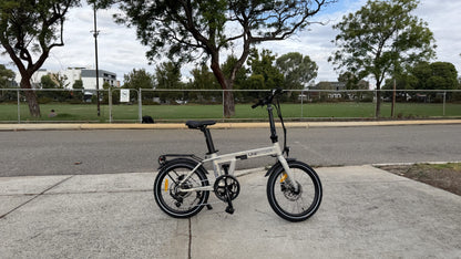 Ryder UniRyder 2 Folding Electric Bike folded for transport | Grace & Pace Electric Bikes