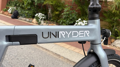 Ryder UniRyder 2 Folding Electric Bike side profile | Grace & Pace Electric Bikes