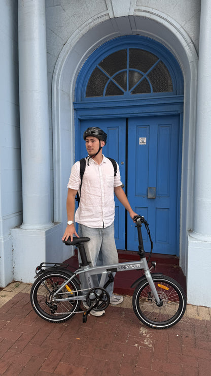 Ryder UniRyder 2 Folding Electric Bike lifestyle | Grace & Pace Electric Bikes