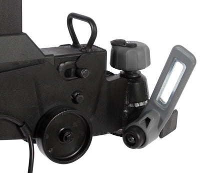 Buzzrack E-Scorpion 1 wheel tray and ratchet strap detail