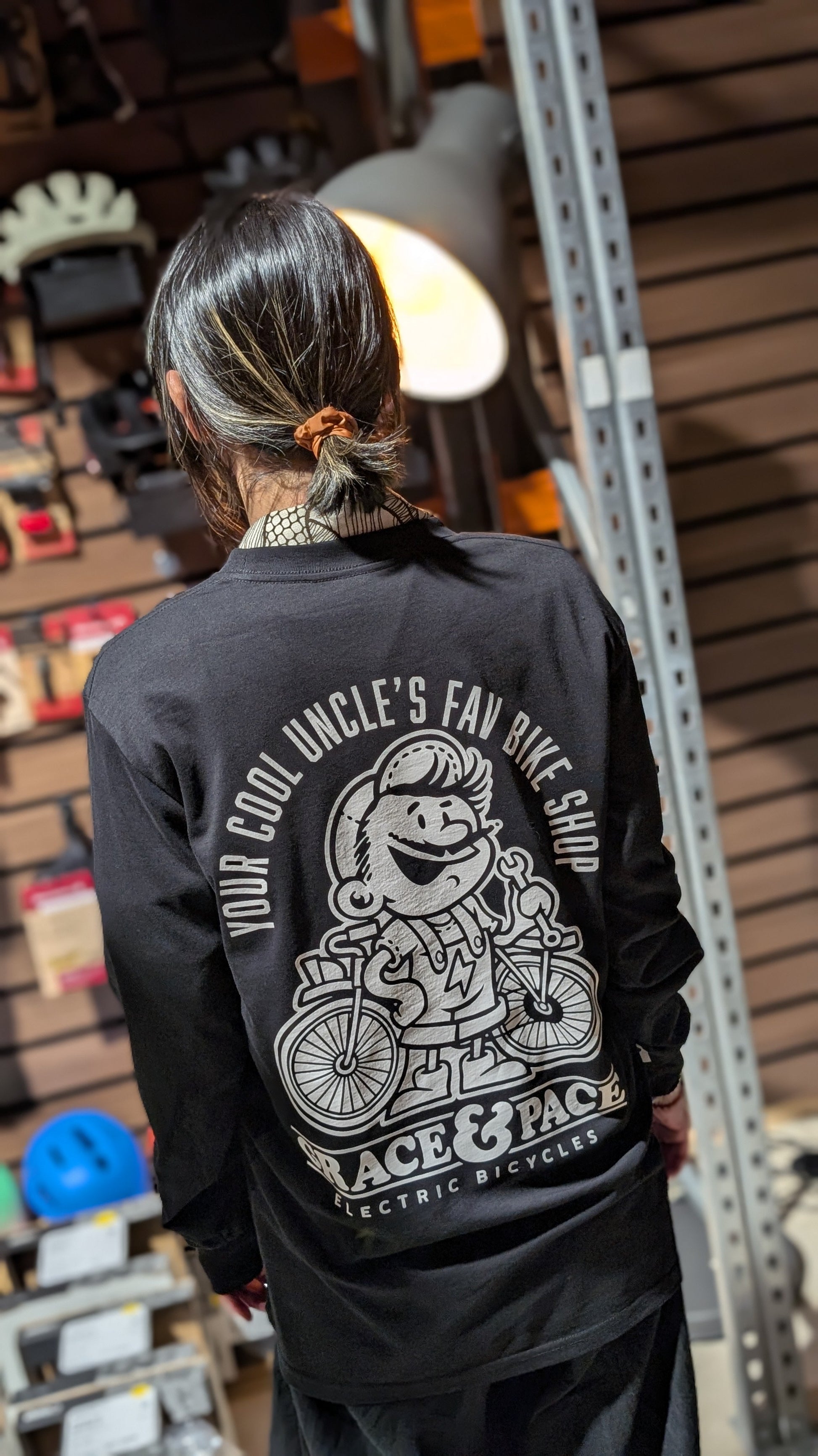 Grace and Pace Cool Uncle Long Sleeve Pocket Tee back print