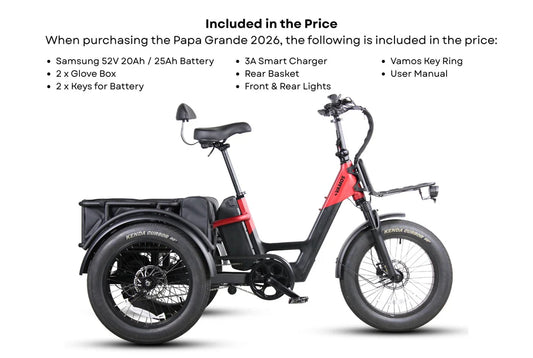 Vamos Papa Grande Pro 2026 Electric Trike – view 2 | Grace & Pace Electric Bikes