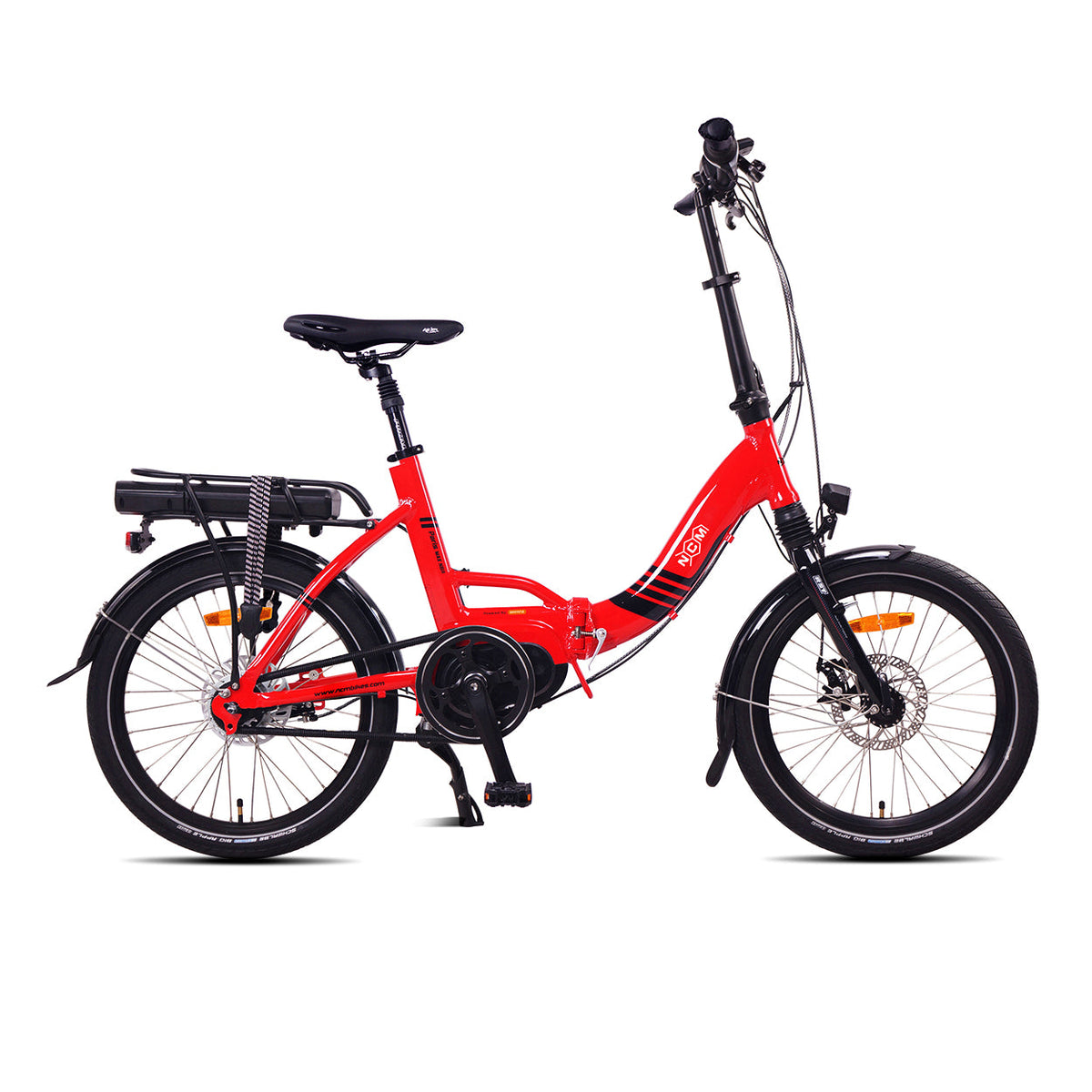 NCM Paris Max N8R Folding E-Bike in Red